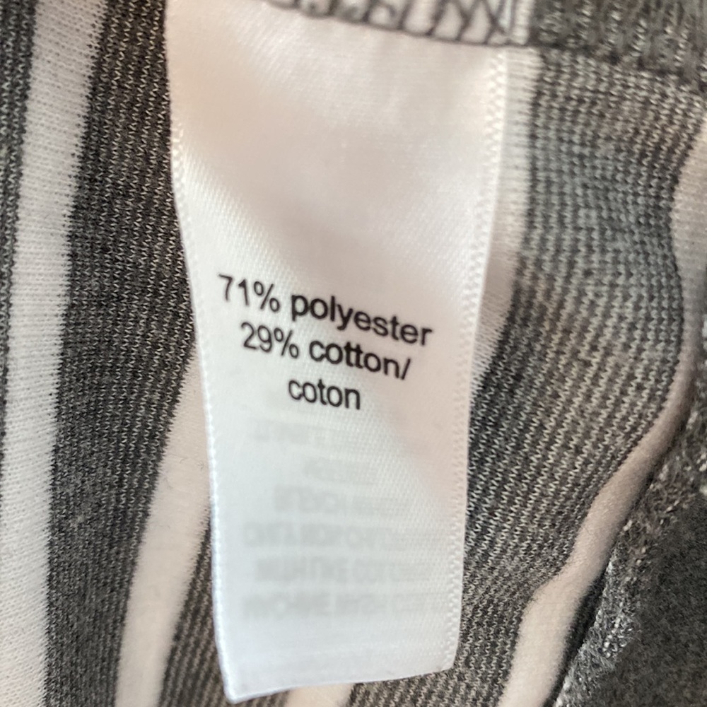 Maurices size 1 Gray & White Stripe Hooded Tunic Pullover - Picture 5 of 7